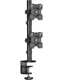D208E Noir, Support de bureau pour 2 écrans de 13" à 34" et 8 kg chacun