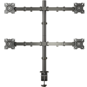 D421E Noir, Support de bureau pour quatre écrans de 13" à 32", 8 kg max chacun