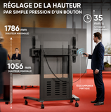 Support fixe pour deux écrans 40"-70", max 90 kg, noir FPRO2L-20-B
