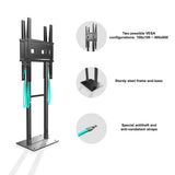 Support fixe pour deux écrans 40"-70", max 90 kg, noir FPRO2L-20-B