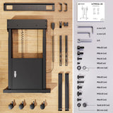 Support fixe pour deux écrans 40"-70", max 90 kg, noir FPRO2L-20-B