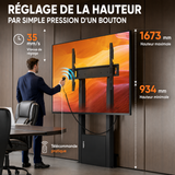 Support motorisé ONKRON pour écrans de 55 à 100 pouces, noir FPRO2L-30-B