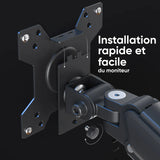 G45-B Support de bureau pour écrans de 13" à 32", poids max 8 kg, Noir