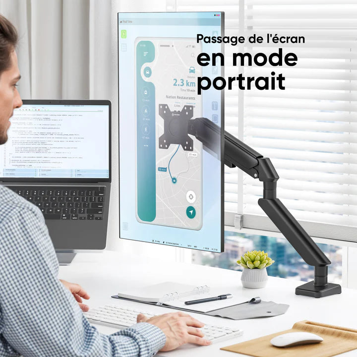 G45-B Support de bureau pour écrans de 13" à 32", poids max 8 kg, Noir
