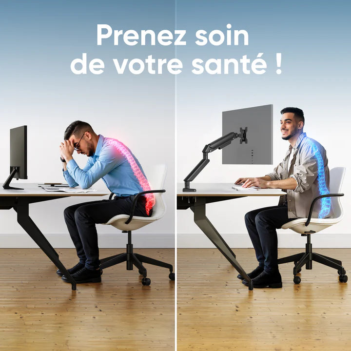 G45-B Support de bureau pour écrans de 13" à 32", poids max 8 kg, Noir