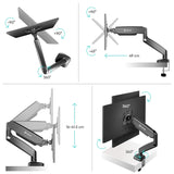 G50 Noir, Support de bureau pour écrans de 13" à 32", 8 kg max