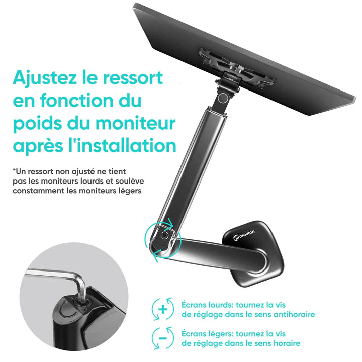 G50 Noir, Support de bureau pour écrans de 13" à 32", 8 kg max