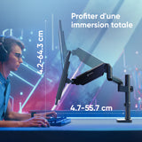 G75 noir, Support de bureau pour écrans de 13" à 34", 12 kg max