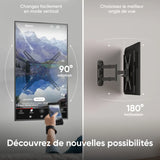 M4R Support mural articulé complet pour 32"-65", charge max. 41 kg, Noir