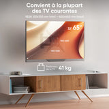 M4R Support mural articulé complet pour 32"-65", charge max. 41 kg, Noir