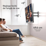 M4R Support mural articulé complet pour 32"-65", charge max. 41 kg, Noir