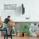 M4R Support mural articulé complet pour 32"-65", charge max. 41 kg, Noir