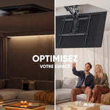 Support plafond motorisé pour TV 50"–75", max. 40 kg, noir N3LE-B