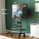 Support TV mobile 26"-55", max. 40 kg, inclinable, noir TS1131