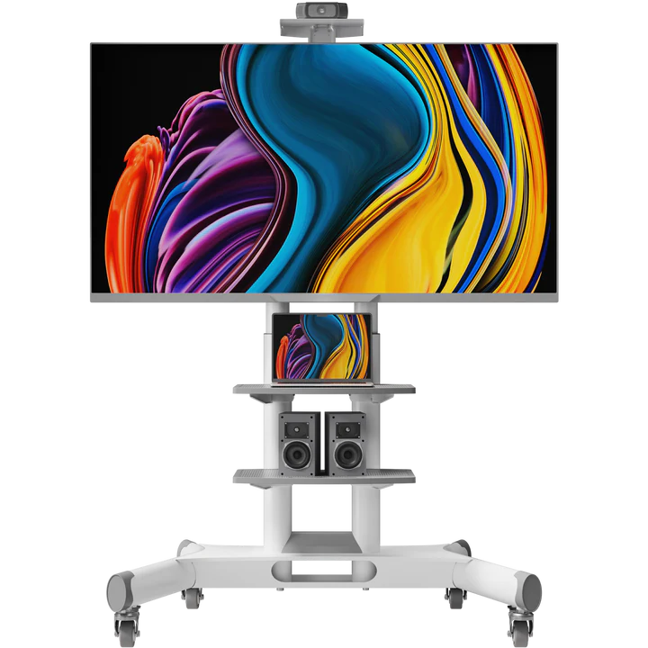 TS1552 WHT Support TV sur pied à roulettes pour des téléviseurs de 40 à 70 pouces Blanc