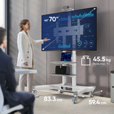 TS1552 WHT Support TV sur pied à roulettes pour des téléviseurs de 40 à 70 pouces Blanc