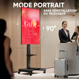 Support mobile motorisé pour TV 43"–75", max. 70 kg, noir TS1552E