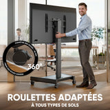 Support mobile motorisé pour TV 43"–75", max. 70 kg, noir TS1552E