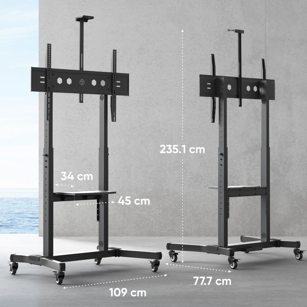 Support TV mobile ONKRON pour 50"-100", inclinable, noir TS1991