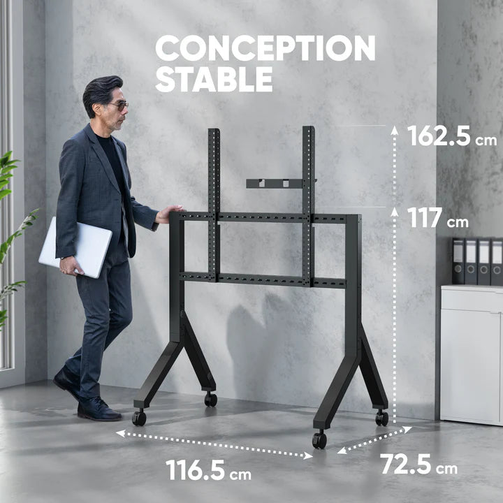 TS2081 Support Mobile pour Télévision 70"-110", max 125 kg, Noir
