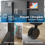 TS2081 Support Mobile pour Télévision 70"-110", max 125 kg, Noir