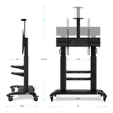 TS2811P Support TV sur pied à roulettes pour des téléviseurs de 60 à 100 pouces Noir