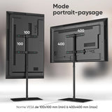 TS5065 Noir, Support universel pour écran TV de 30" à 60", 41 kg max