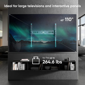 Support inclinable pour téléviseur ou tableaux interactifs 60"-110" max. 265 lb, noir UT12