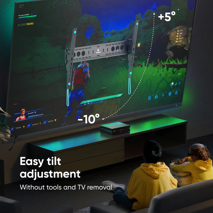Support inclinable pour téléviseur ou tableaux interactifs 60"-110" max. 265 lb, noir UT12