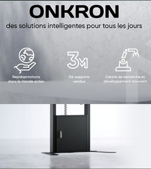 G95 Support de bureau ONKRON pour moniteur 17"-45", inclinable et pivotant, avec rotation