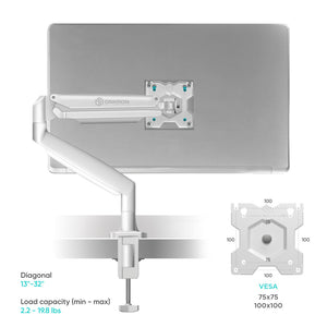 G100 WHT Support de bureau pour des écrans LCD LED de 13 à 32 pouces  Blanc