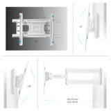 M7L WHT Support TV mural pour des téléviseurs LCD OLED Plasma de 40 à 75