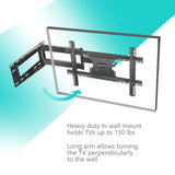 Pivot à 90° M7L BLK Support TV mural pour des téléviseurs LCD OLED Plasma de 40 à 75 pouces